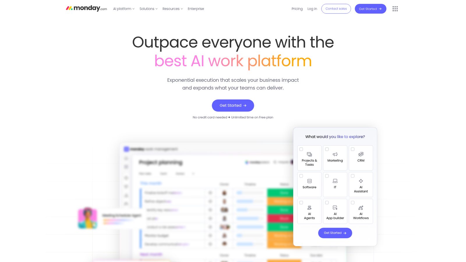 Monday.com dashboard
