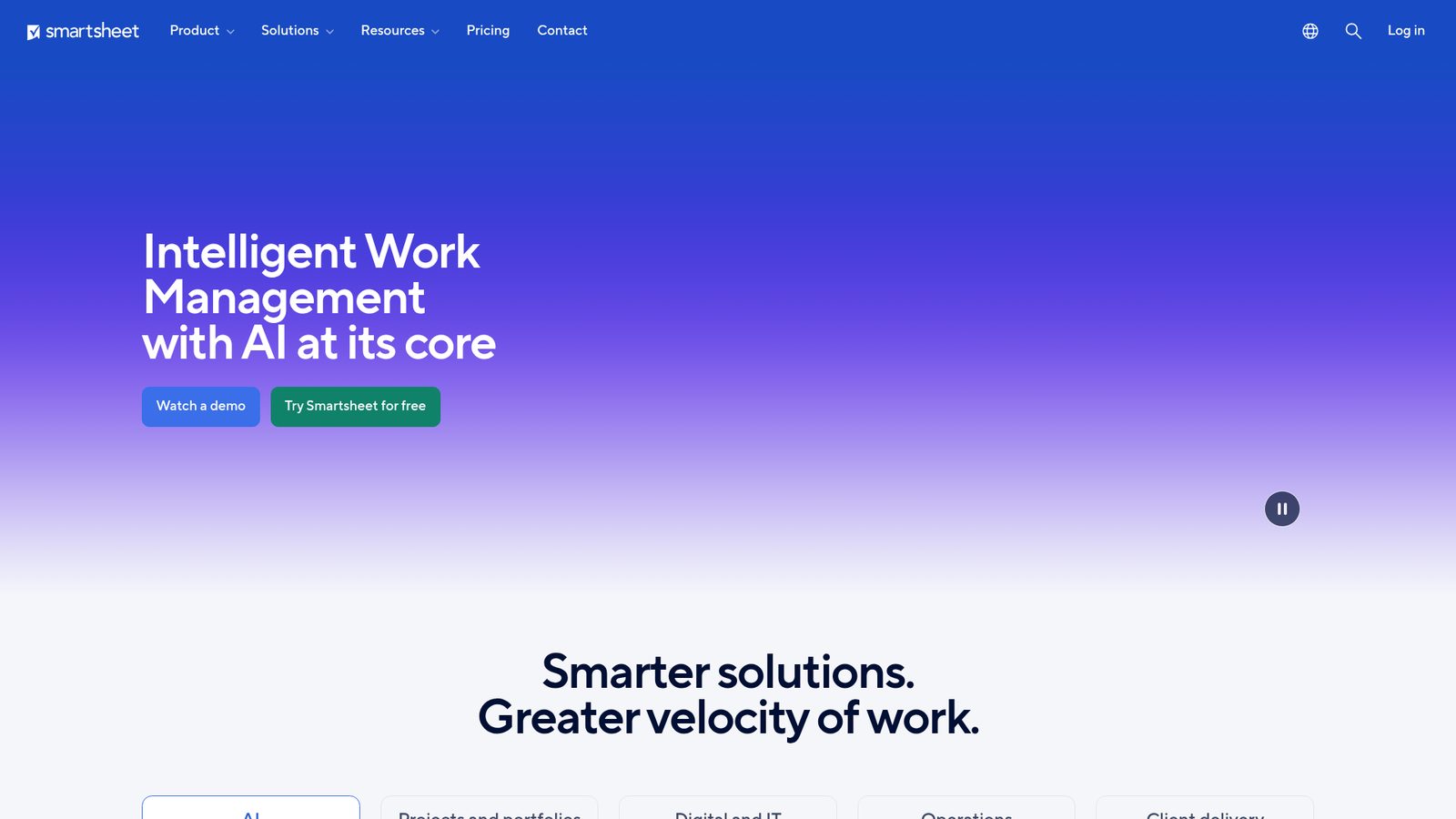 Smartsheet dashboard