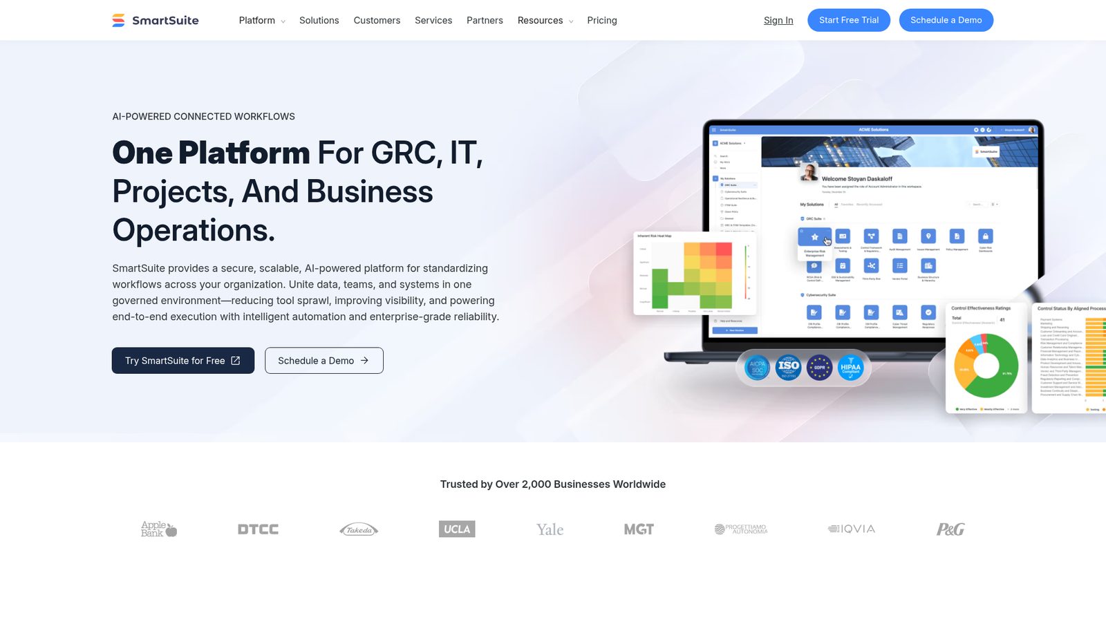 SmartSuite dashboard