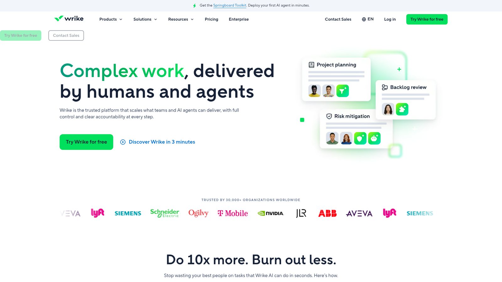 Wrike dashboard
